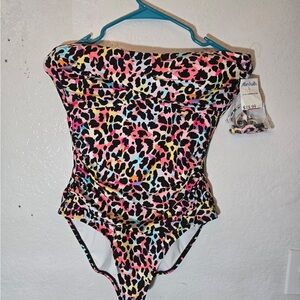 Women’s Multicolor Leopard One-Piece Swimsuit